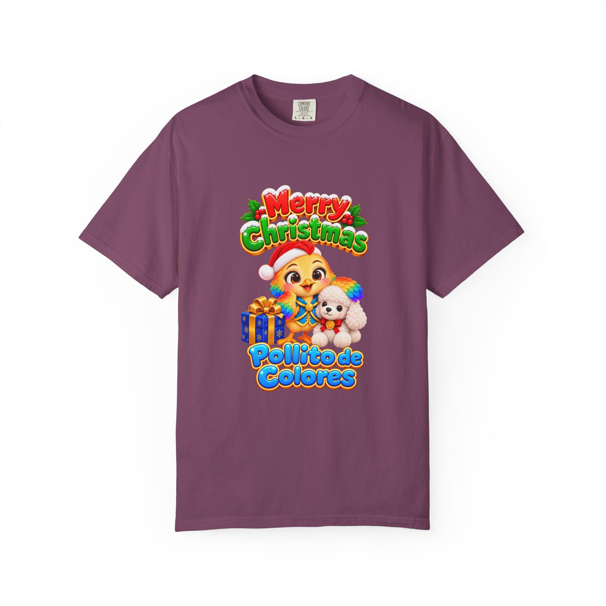 Pollito de Colores Merry Christmas Unisex T-Shirt | El Universo de Kahho