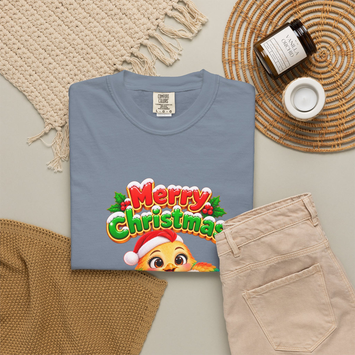 Pollito de Colores Merry Christmas Unisex T-Shirt | El Universo de Kahho