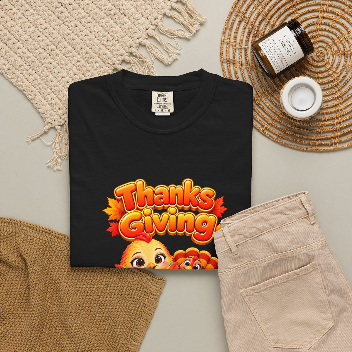 Pollito de Colores Thanksgiving Unisex T-Shirt | El Universo de Kahho